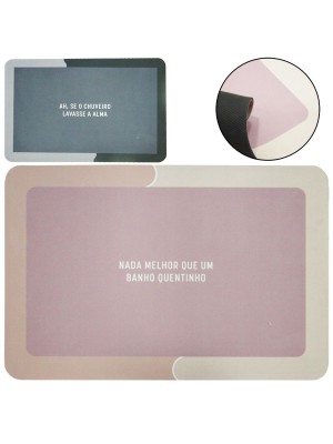 TAPETE POLIESTER C/ BORRACHA 37,5X57,5CM UN.