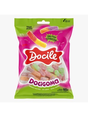BALA DE GOMA DOCIGOMA SINO SORTIDO 160G UN. DOCILEE
