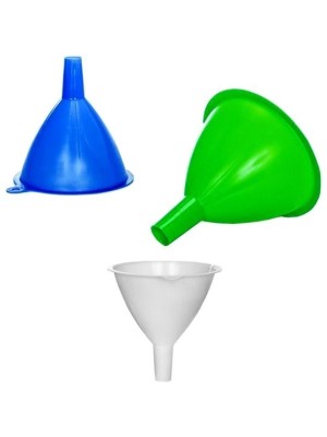 Funil de Plastico Grande 10cmx11cm Branco Utensilio Domestico Cozinha
