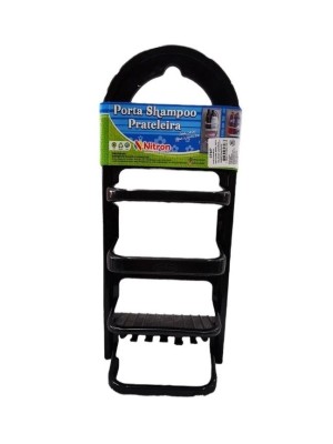 PORTA SHAMPOO/PRATELEIRA MADRI PRETO 39,6X17X9,2CM UN.