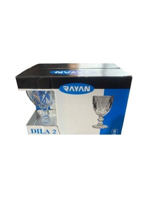 TACA DE VIDRO 250ML DILA2 CONJ C/6PCS UN.