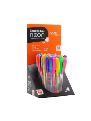 CANETA GEL DISPLAY C/60PCS NEON UN.