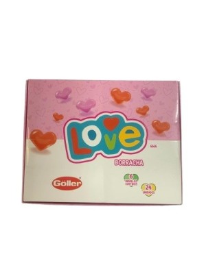 BORRACHA LOVE DISPLAY C/24PCS SORTIDO UN.