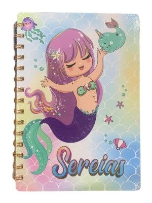 CADERNO SEREIA 58 FOLHAS 14,5X21CM UN.