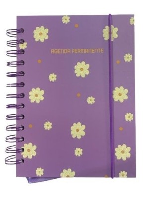 AGENDA PERMANENTE FLORES 162 FOLHAS 13,7X18,7CM UN.