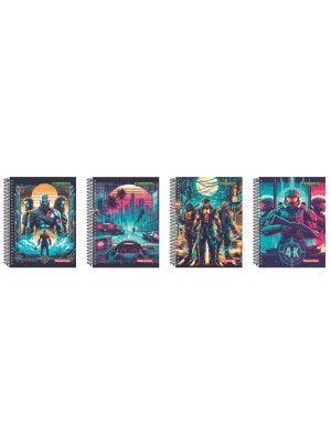 CADERNO UNIVERSITARIO 80FLS CD GAMES 1X1