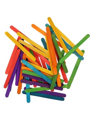 PALITO DE BAMBU COLORIDO PARA PICOLE C/ 50PCS UN. GM GOLD