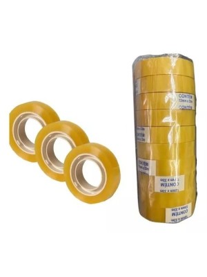 FITA ADESIVA TRANSPARENTE C/10PCS 12MMX33M UN. EMBALANDO