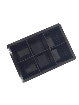 FORMA PARA GELO DE SILICONE 6 FUROS 15,8X11X5X5 UN.