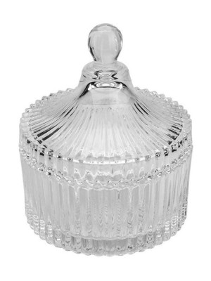 BOMBONIERE DE VIDRO 13,9X14,2CM UN.