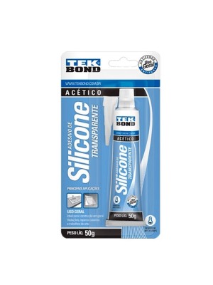ADESIVO DE SILICONE ACETICO TRANSPARENTE BLISTER 50G. UN.
