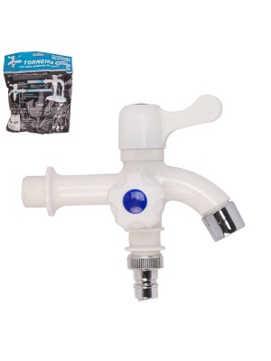 TORNEIRA 1/2 PVC BRANCA P/MAQUINA DE LAVAR