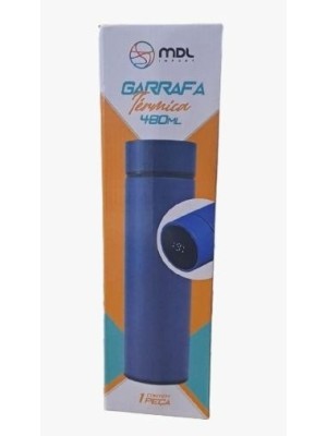 480 Ml Garrafa Térmica Inox Inteligente Com Medidor De Temperatura Ideal Para Viagens Escritório