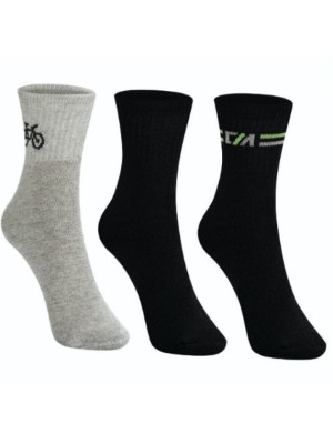 MEIA CANO MÉDIO ESPORT. JUVENIL 3PARES 34-38 UN.