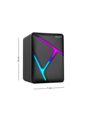 CAIXA DE SOM PC GAMER STORM LED RAINBOW 3W USB AUX ESTEREO UN.