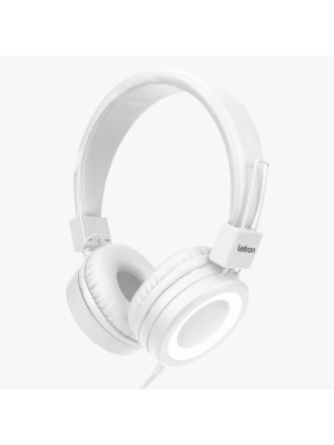 FONE DE OUVIDO / HEADPHONE CIRCLE BRANCO ESTEREO DRIVER 40 MM COM FIO 3M UN. 