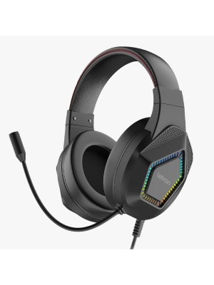 FONE DE OUVIDO / HEADSET GAMER PLAY ON PRETO LED RAINBOW 2M DRIVER 40MM UN.