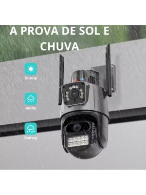 Câmera segurança Estary Shop Ip Wifi P11-qq6 Lente Dupla 6mp app Icsee cor preto