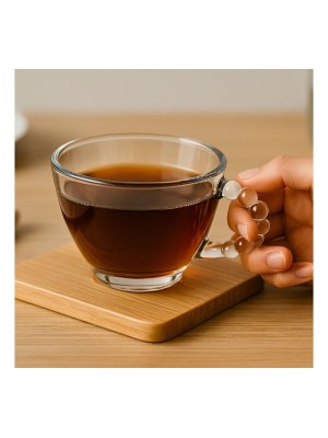 XICARA DE CHA 220ML DE VIDRO BUBBLY UN.