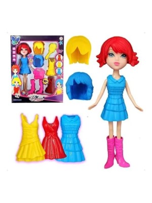 BONECA FASHION LILLY 23CM C/ ACESSORIOS UN.