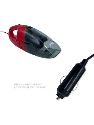 Aspirador de Pó Automotivo Carro 120w 12v Escova Bico Tubo Prolongador Cabo De 3M