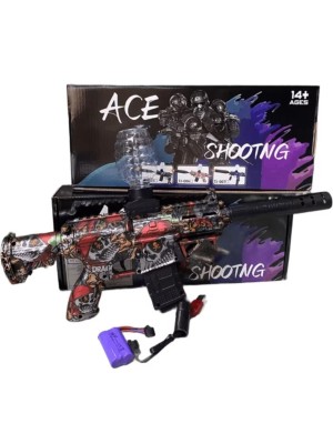 Metralhadora Automatica de Gel Blaster, Lancador Eletrico de Bolinhas de Gel Incluindo Silenciador