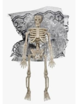 Presilha para Cabelo Halloween Esqueleto da Morte 14x8,5cm Fantasia Festa Temática