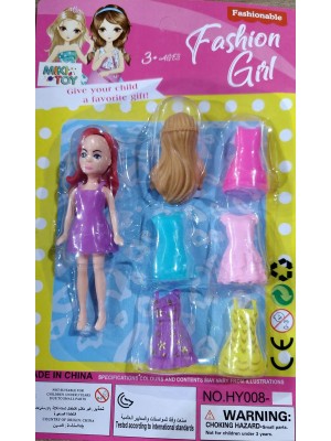 Boneca Fashion Girl Troca De Roupa com Acessorios