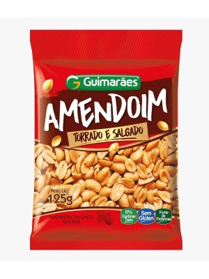 Amendoim Torrado sem Pele com Sal 125g 