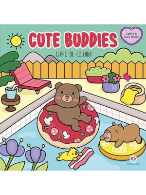 Livro Comfy & cozy books Cute Buddies | Para Colorir