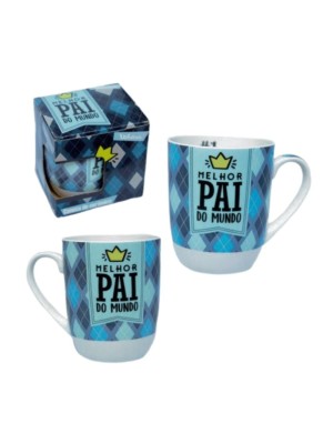 Caneca Cerâmica Melhor Pai do Mundo 400ml Dia dos Pais Presente