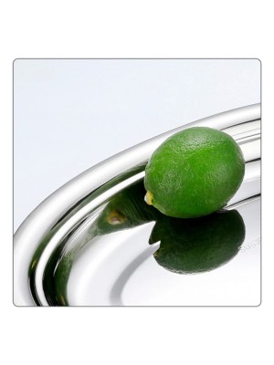 ravessas Oval Aço Inox Funda 30cm Guarnição Batata Arroz