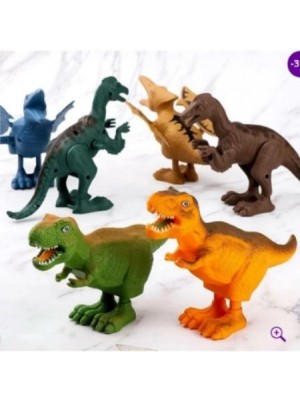 Dinossauro Rex Movido A Corda Brinquedo Infantil 