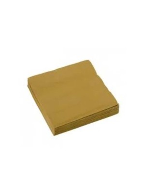 Guardanapo Descartavel 20x22cm com 50 unidades Dourado
