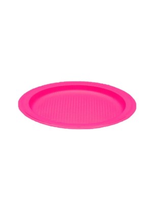 Prato Descartável Raso 15cm Sobremesa Pink