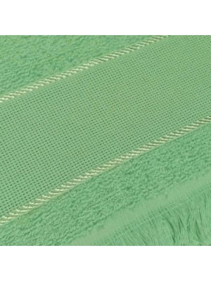 Toalhas De Lavabo Social Com Franja Escolar Boca Felpa Verde Agua