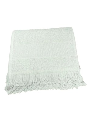 Toalha De Lavabo Social Com Franja Escolar Boca Felpa Branco