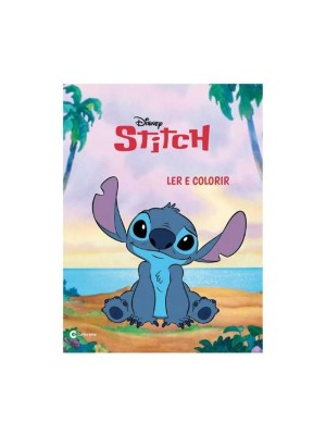 Livro Ler e colorir Stitch Folheto Disney