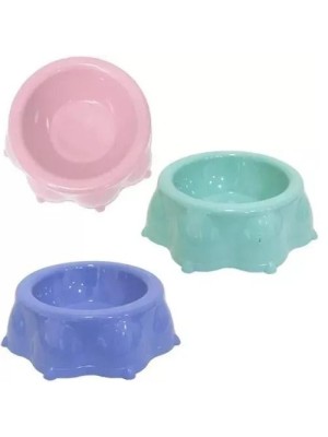 Comedouro P/Caes Plastico Formato Pata Medio Varias Cores