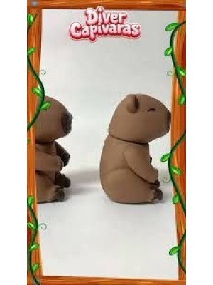 Boneco Capivara Todo em Vinil Macio Diver Menino