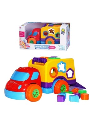 Caminhão Robustus Formas Geométricas Encaixes Didático Baby