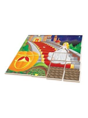 Quebra Cabeça 30 Peças Madeira Cinderela