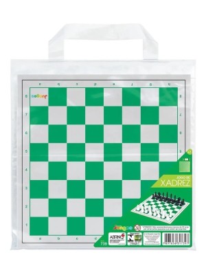 Jogo De Xadrez Tabuleiro Em Mdf Na Sacola Plastica