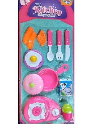 Brinquedo Kit Cozinha com Panelinha, Fogão e Talheres Diversas Cores