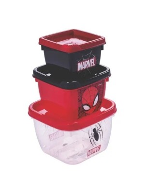 POTE CONECT QUAD. KIT C/3PCS HOMEM ARANHA 