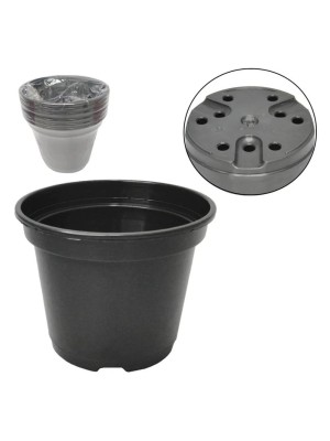 Vaso de Plantio P17 Preto Plástico Resistente para Jardins, Hortas e Paisagismo
