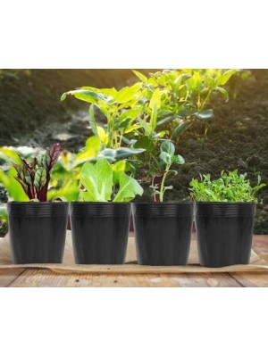 Vaso de Plantio P13 Preto Plástico Resistente para Jardins, Hortas e Paisagismo