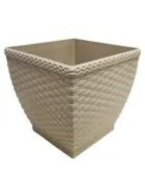 Vaso Cachepô Rattan Pequeno Quadrado 11x10,5cm Palha – Decoração Sofisticada para Casa e Jardim