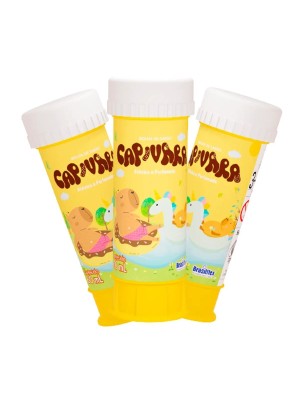 Bolha de Sabão sem Jogo Capivara Frasco 60ml Atóxica e Segura para Crianças