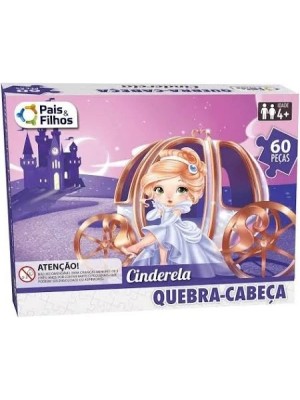 Quebra-Cabeça Cinderela 60 Peças Infantil – Pais & Filhos